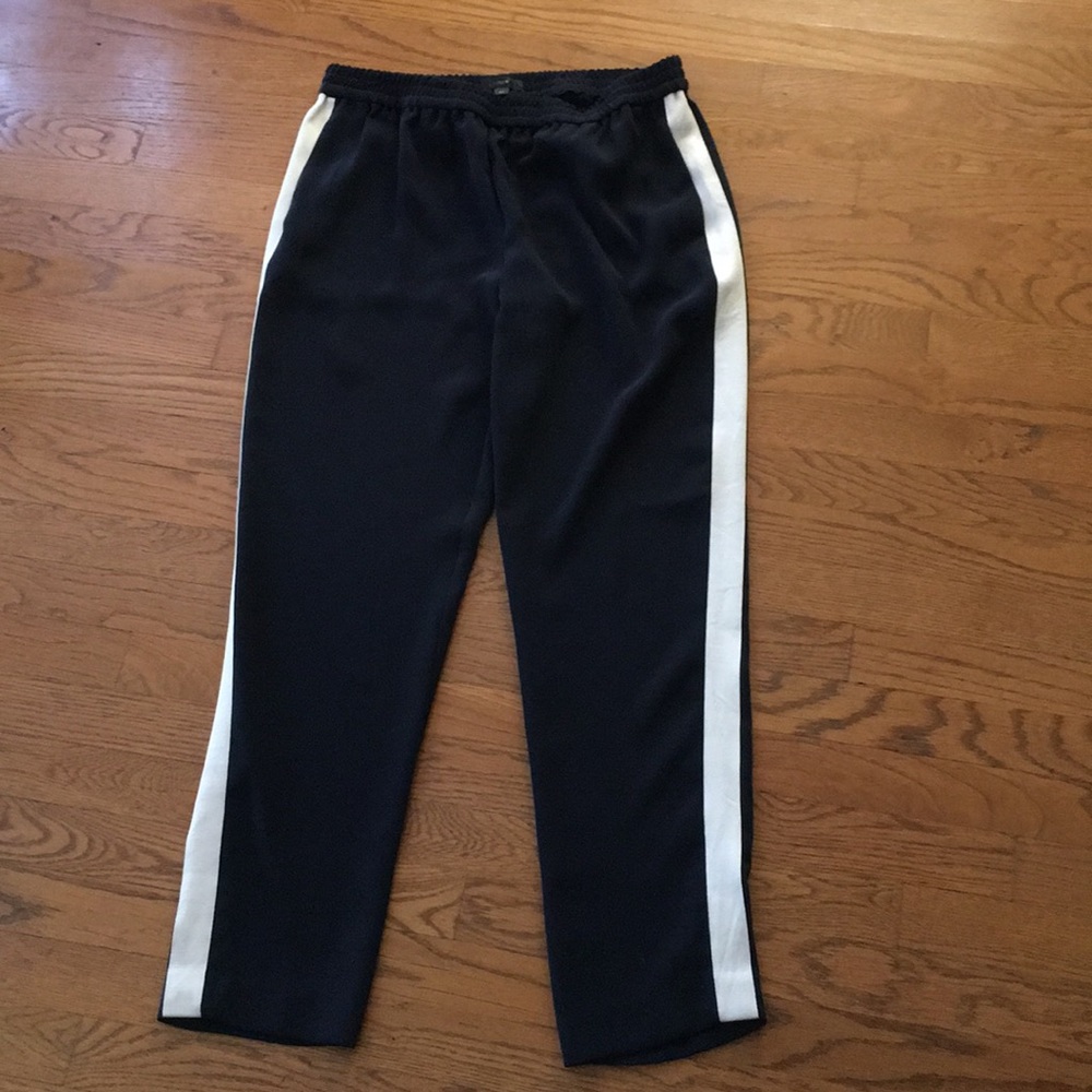 Women’s navy pants with white stripe size 10T